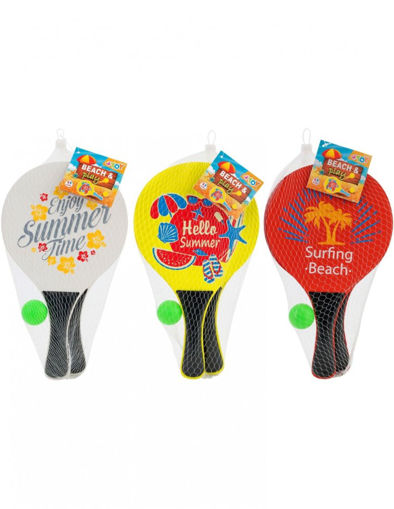 Picture of WOODEN BEACH RACKET + BALL
